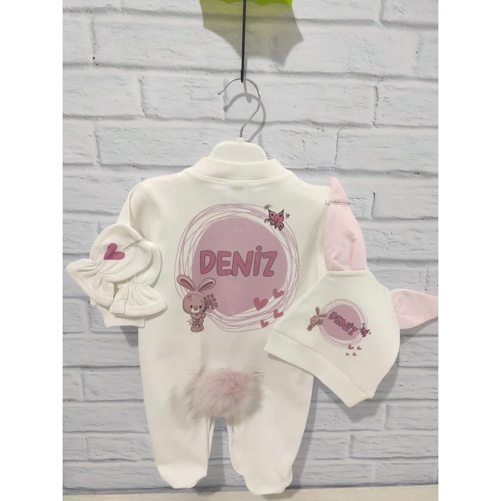 

Newborn Baby Personalized Outfit Custom Clothing Sets Swan Jumpsuit Spring Suit Outfit Rabbit Costumes Children's Clothing