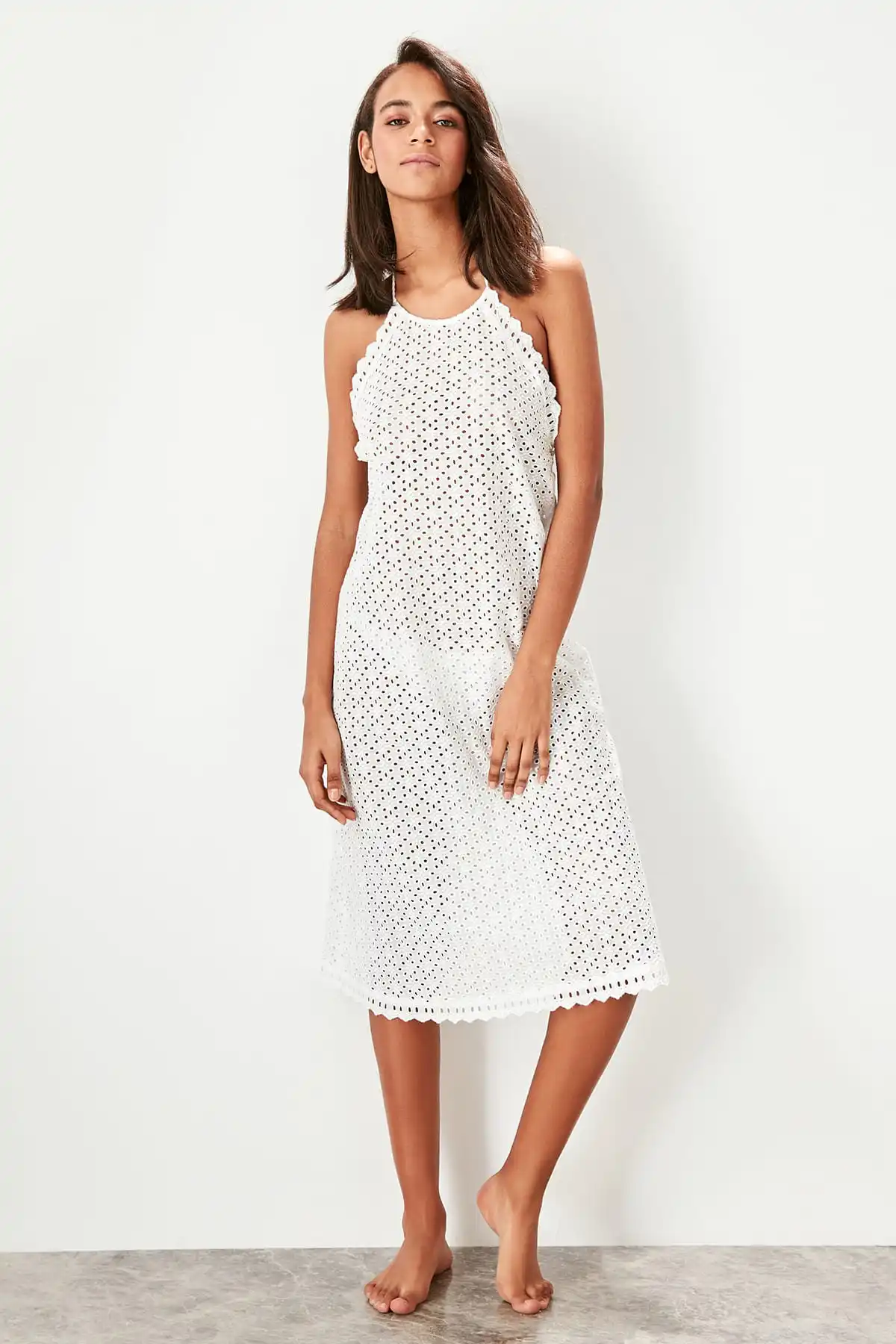 Trendyol пляжное платье с лямкой на шее TBESS19BB0381|Женские платья| |