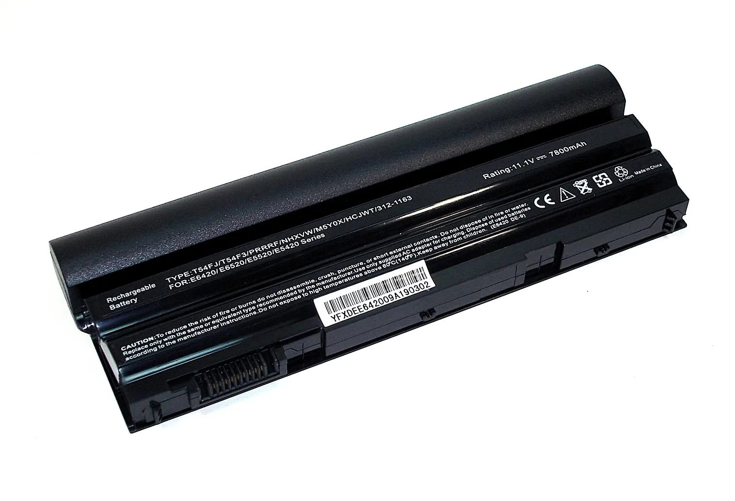 Аккумуляторная батарея (аккумулятор) OEM для ноутбука Dell Latitude E6420 10.8V 7800mAh черная -