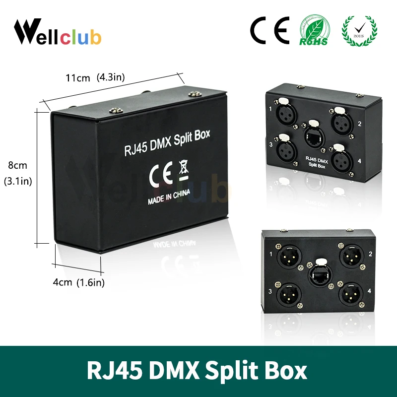 Контроллер Artnet Dmx 1 шт. 4-портовый преобразователь разъем Rj45 для освесветильник Satge