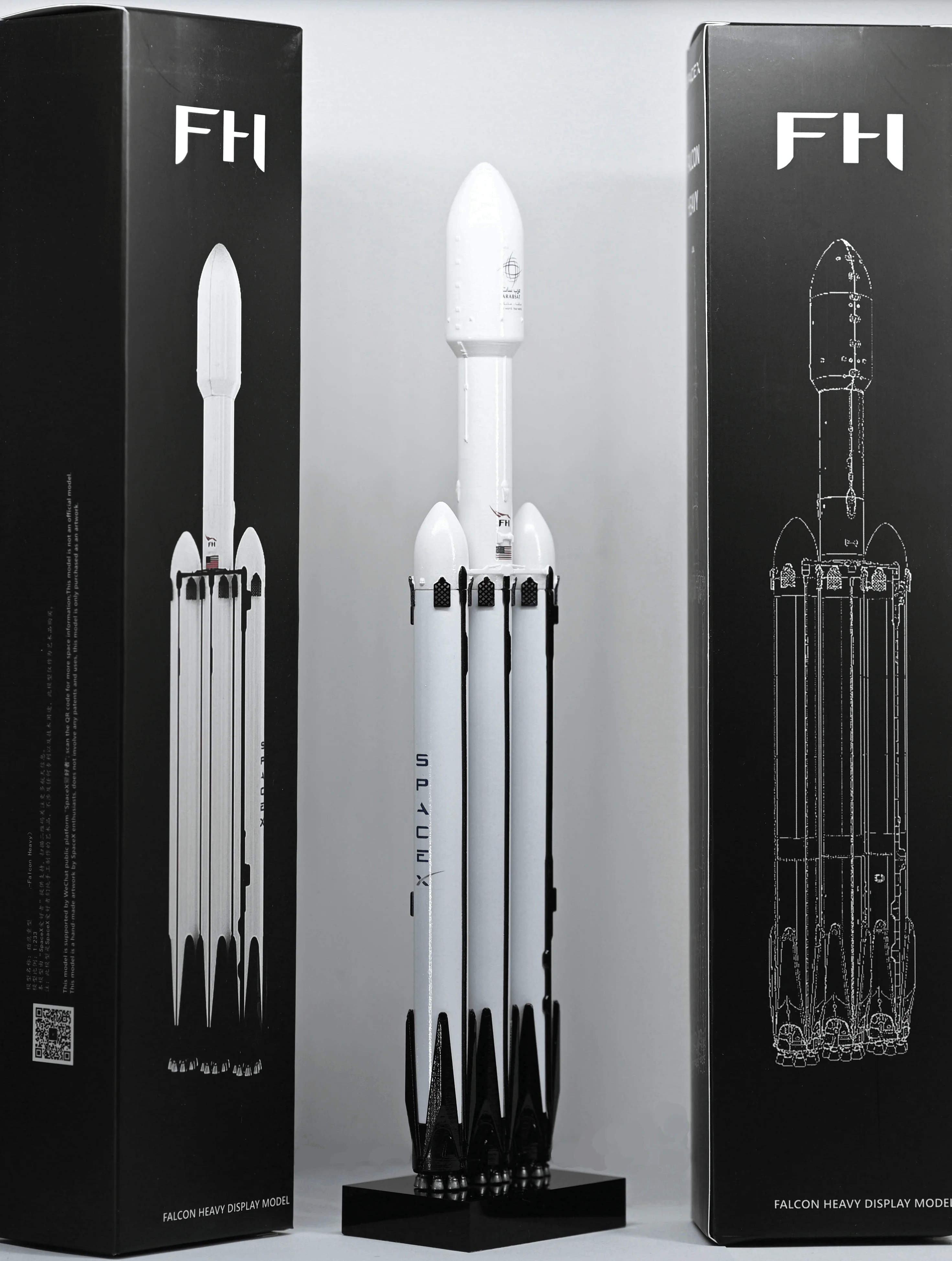 Hot Hot Sales!!! New 2021  Falcon Heavy Rocket FH Diecast Model Super Heavy Rocket Model BFR Static Decoration