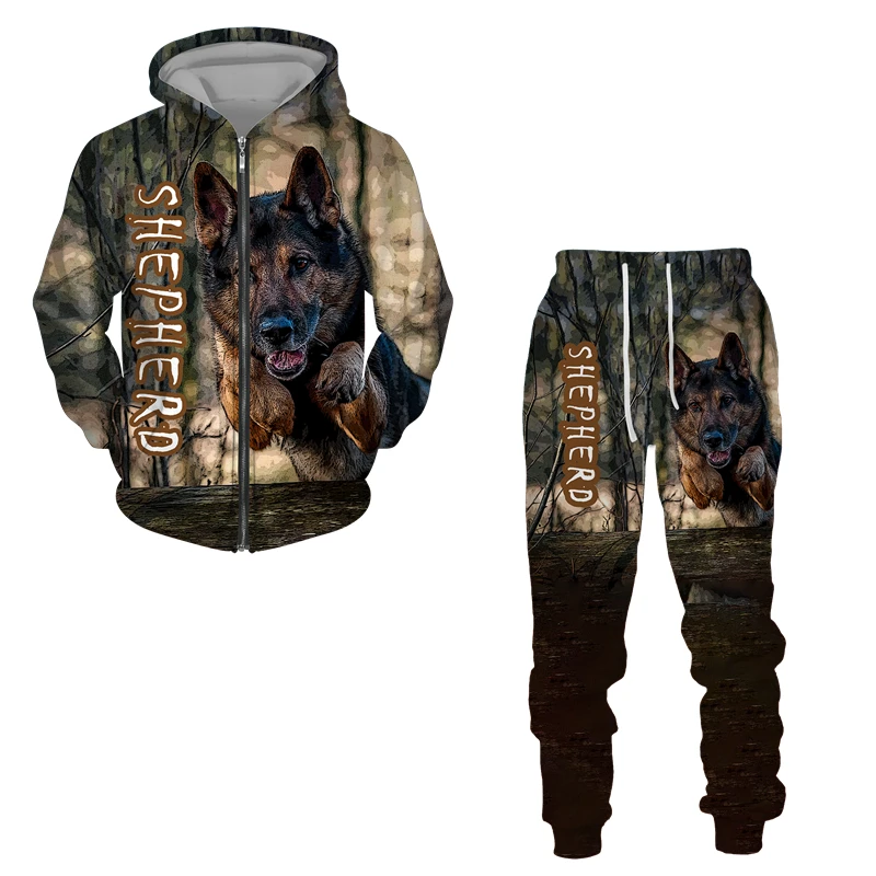 Костюм спортивный мужской с 3D-принтом свитшот худи и штаны повседневная одежда