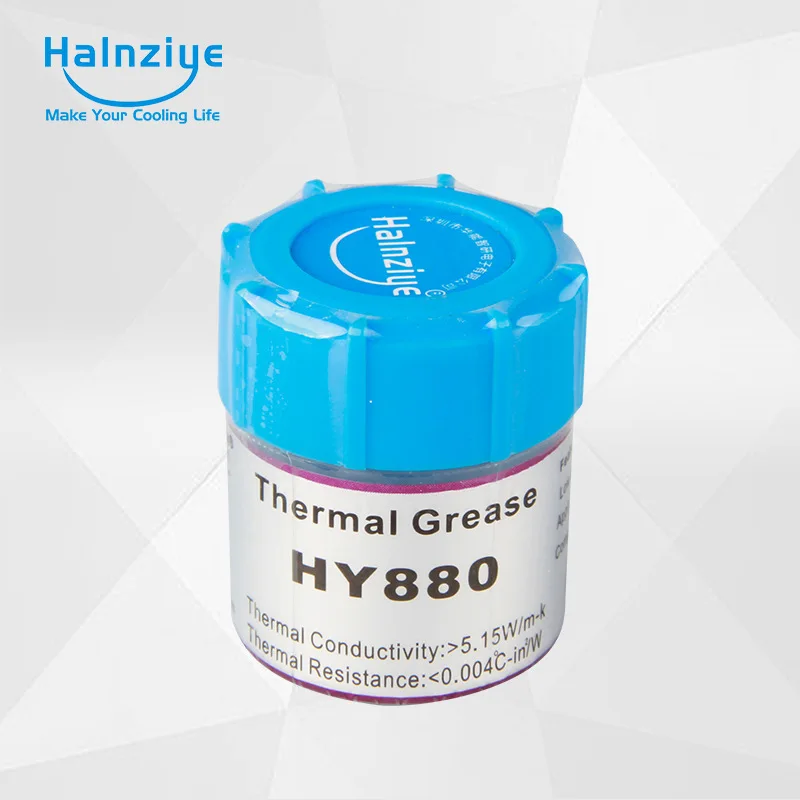 

HY880 5.15W 10g Canned Packing Super Carbon Nano Thermal Grease Heatsink Compound Interface Material for CPU GPU LED Components