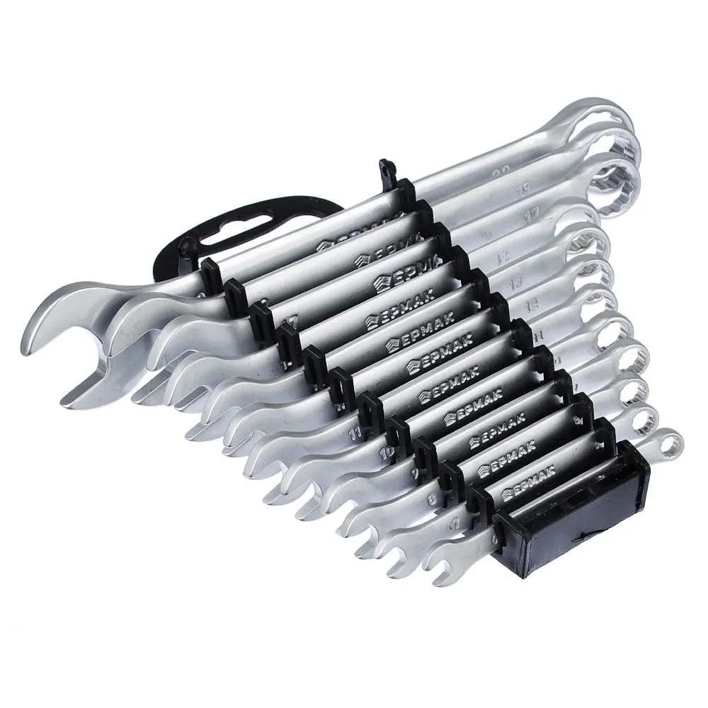 НАБОР ГАЕЧНЫХ КЛЮЧЕЙ &quotЕРМАК&quot 12 предметов МАТОВЫЕ | Инструменты
