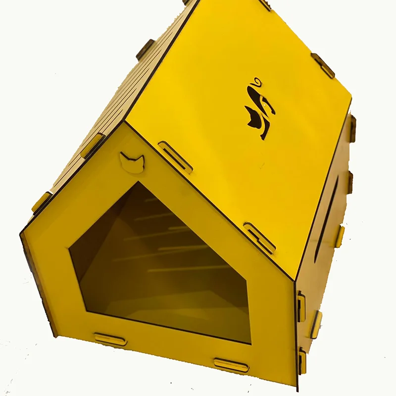 

Домик для кошки 53x49 деревянный портативный удобный в установке удобный домик для домашних животных практичный эргономичный безвредный для ...