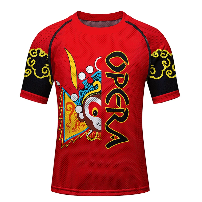 

Chinese Style Children's Sports Sets T-shirt and Shorts Trend Breathable Boy's Cycling Running Exercise Sportwear