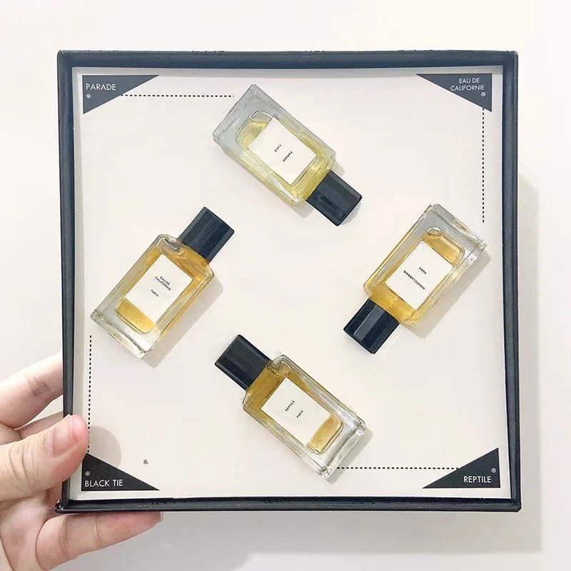 

Sailin Q 10ml perfume four piece set, including: uninhibited, dress, California, highlight