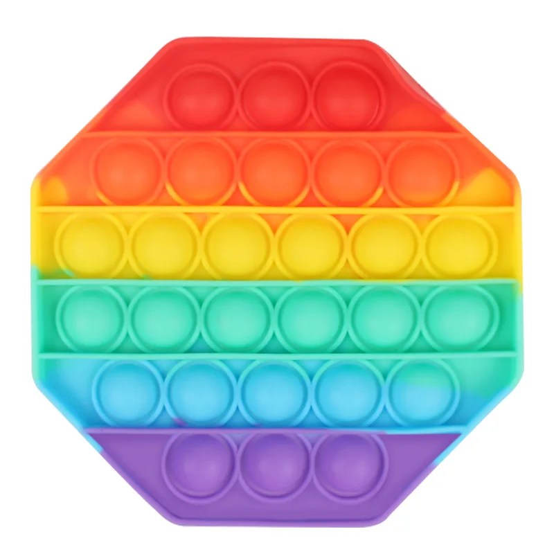 

Rainbow Fidget Bubble Toys Stress Relief Squeeze for Kid Squishy Sensory Anti Stress Game Hand Simple Dimple Fidget Relax Toy