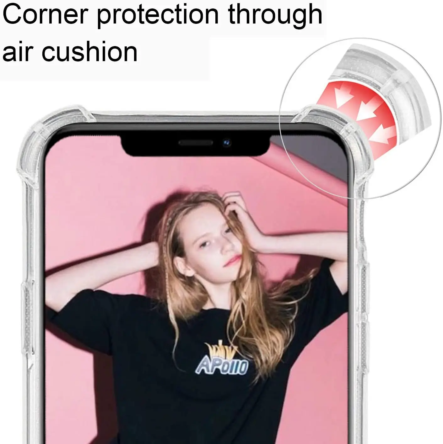 Transparent Shockproof Case with rope Compatible with Xiaomi Mi Note 10/10T/9/8 Lite Pro /A2/A3/K20/Poco X3 / NFC/ Mi 11 TPU Cas