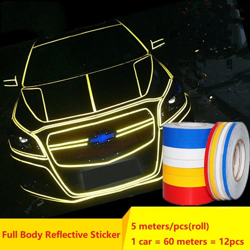 5 м/шт. Супер Светоотражающая клейкая лента для автомобиля грузовика мотоцикла