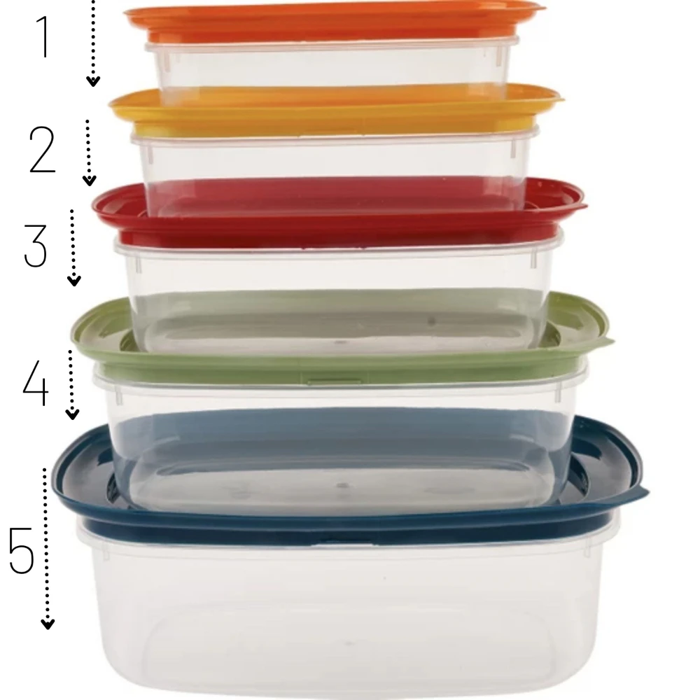 

5 цветных контейнеров для хранения, семейный кухонный холодильник, многоцелевой продукт, предназначенный для оставшейся еды или еды