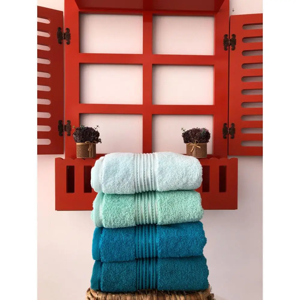 

Turkish %100 Cotton Rainbow 4-Towel Set
