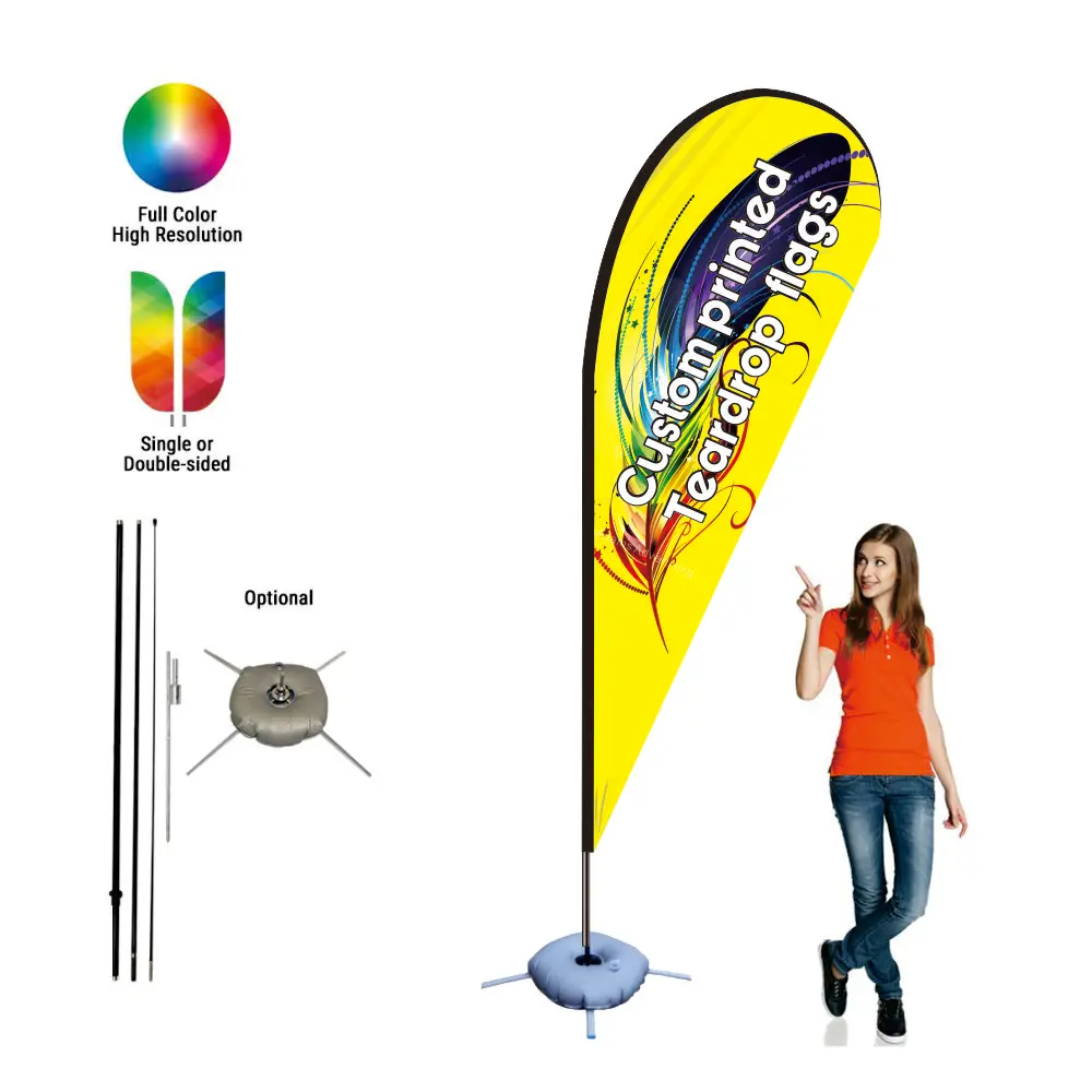 Полный набор продажа пляжный флаг каплевидный на заказ Печать рекламная акция