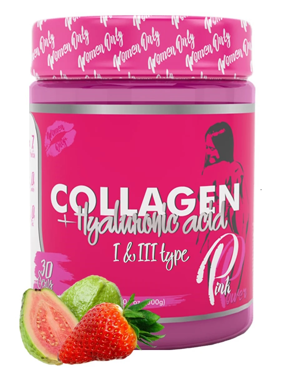 PinkPower / Коллаген 1 и 3 типов с гиалуроновой кислотой COLLAGEN 300 гр вкусы в ассортименте
