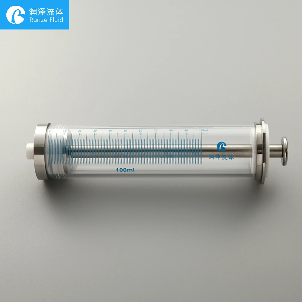 

100ml Hamilton industrial syringe pump glass syringe gas tightness glass injector