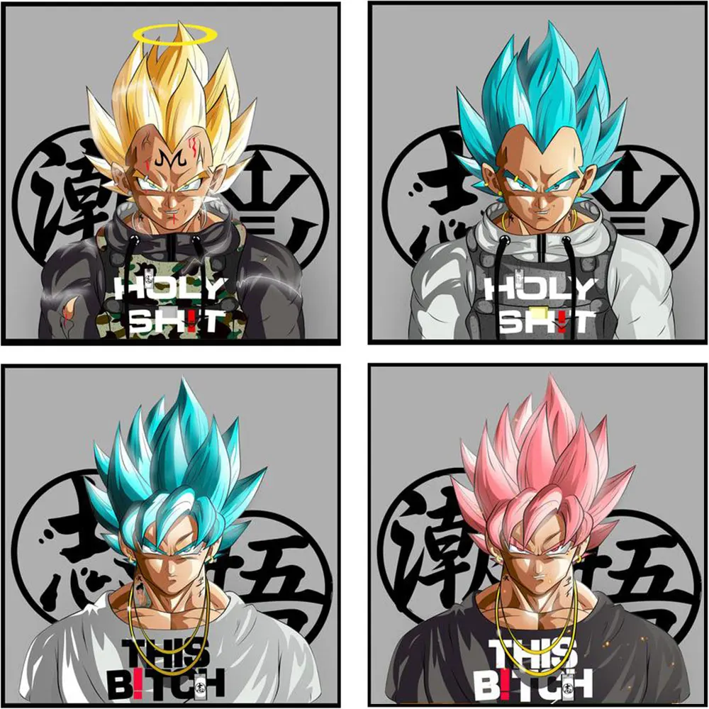 

Dragon Ball Japanese Anime Canvas Painting Wall Art Goku Portrait Posters Prints Pictures for Children's Room Home Decor Mural