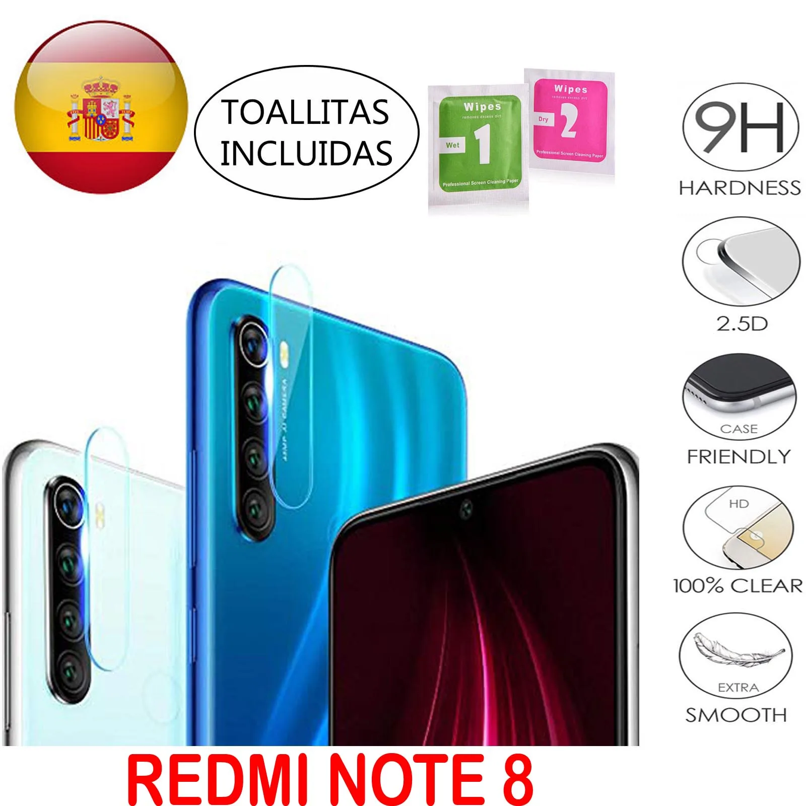 Закаленное защитное стекло для камеры Xiaomi Redmi Note 8 / Pro 9 9S | Мобильные телефоны и