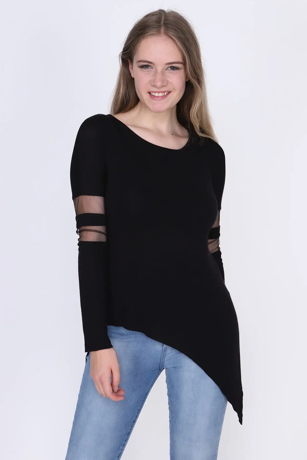 Хлопок настроение женщины клубника Асимметричная ручка Тюль Garnili Uz. Блузка с