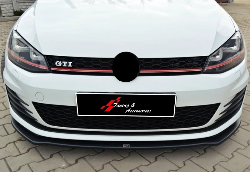 Max Design Front Bumper Splitter Lip For VW Golf 7 GTI 2012+ quality A+ car accessories side skirt car tuning lip body spoiler