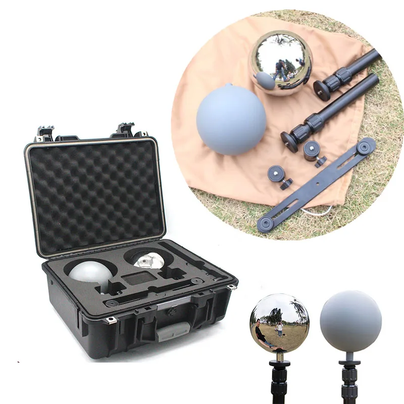 

Photography Props Sphere VFX Kit Stainless Steel Ball Camera Reflector Hdri Visual Chrome Grey Balls 12.6CM