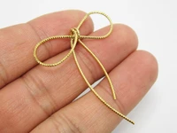 10pcs brass bow tie charm 44x36x1mm brass bowknot earrings components findings r1298