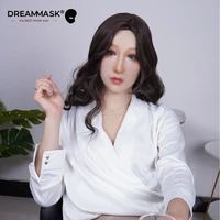 m22m ninam luxury makeup realistic human crossdress silicone full head female cosplay dms mask with breast form drag queen