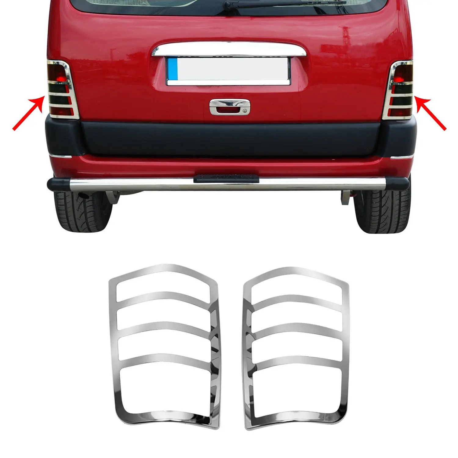

Хромированная Стопорная рама для Peugeot Partner, 2 шт. (1996-2008)