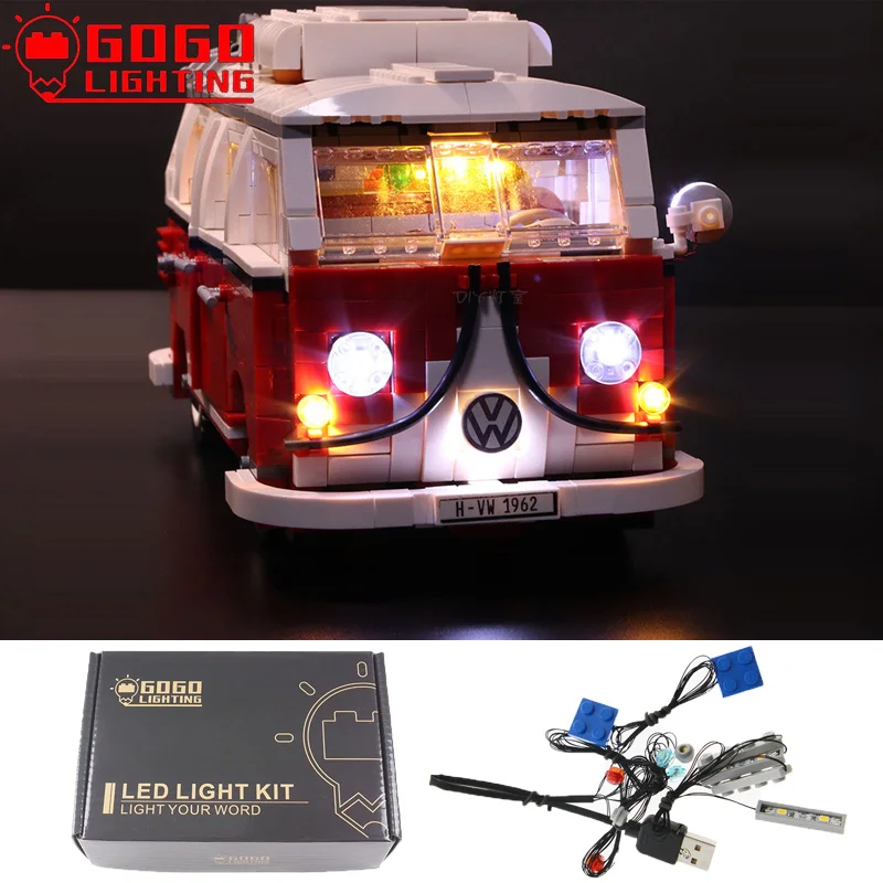 

GOGOLIGHTING Brand LED Light Up Kit For Lego 10220 For T1 Camper Van Car High-Tech RV Vehicle Blocks Lamp Set Toys(Not Model)