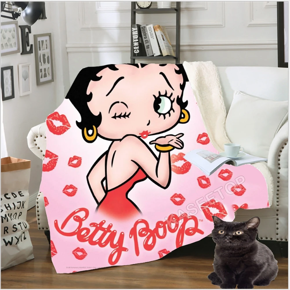 Новейшее 3D одеяло Бетти боп-с для девочек милое стула путешествий кемпинга