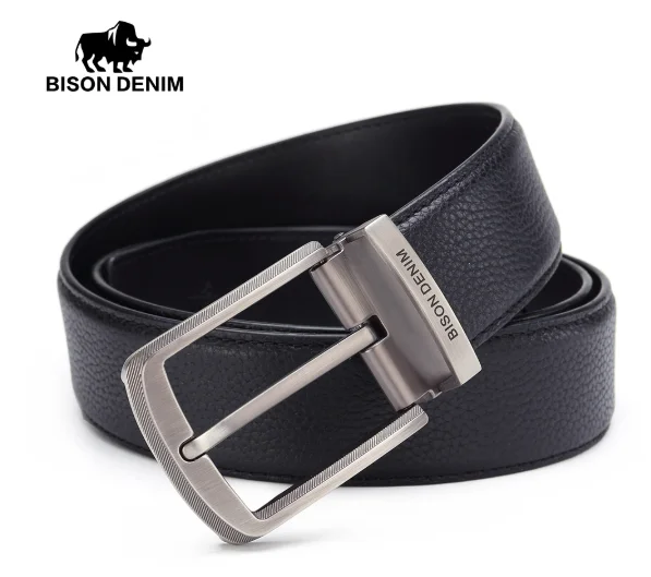 Мужской ремень из натуральной кожи Bison Denim N71315 | Аксессуары для одежды