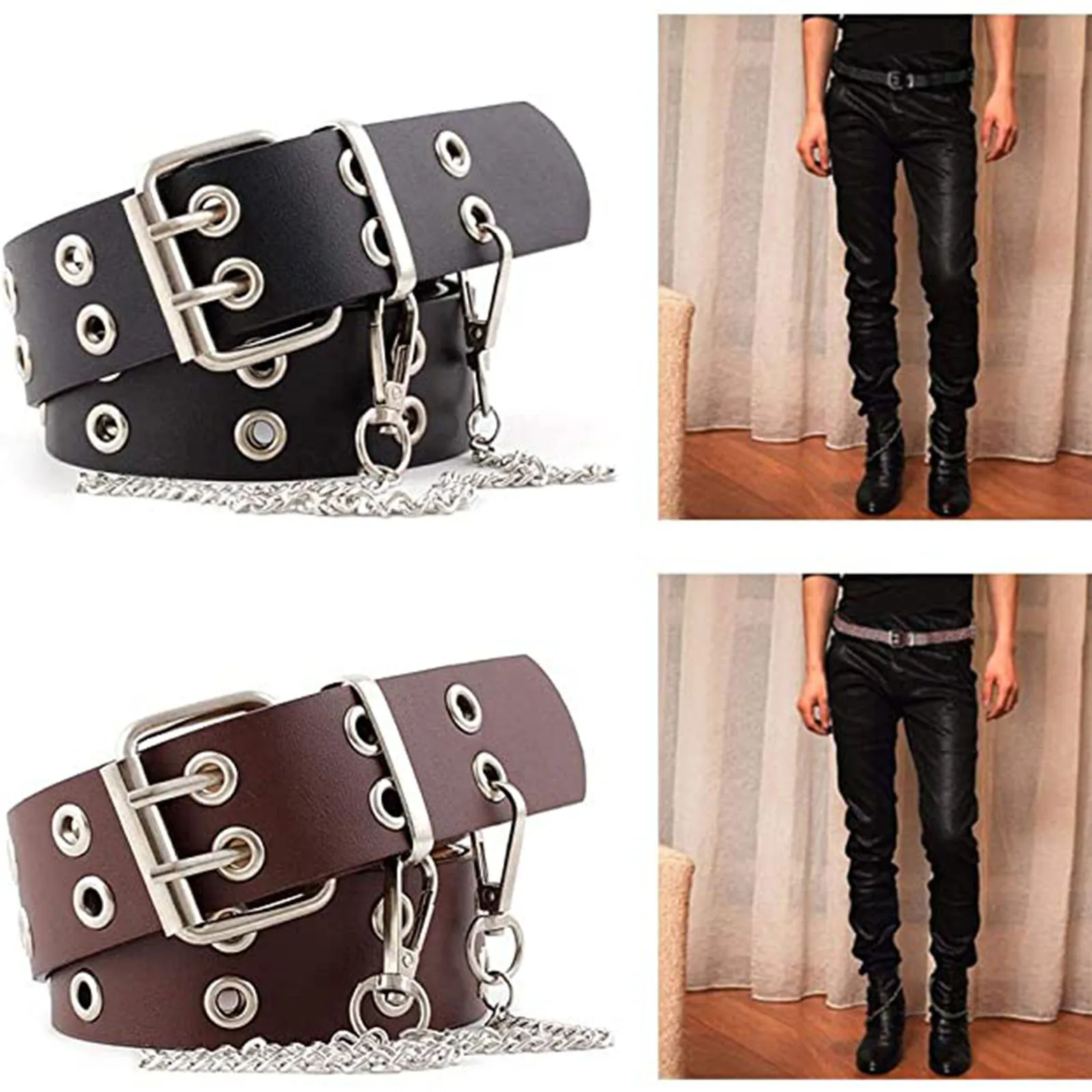 

New Designer Harajuku Wide Belt Canvas Web Double Grommet Hole Buckle Belt Female Male Hot Waist Strap Belts for Women Men Jean