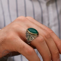 agate aqeeq 925 silver mens ring mens jewelry stamped with silver stamp 925 all sizes are available