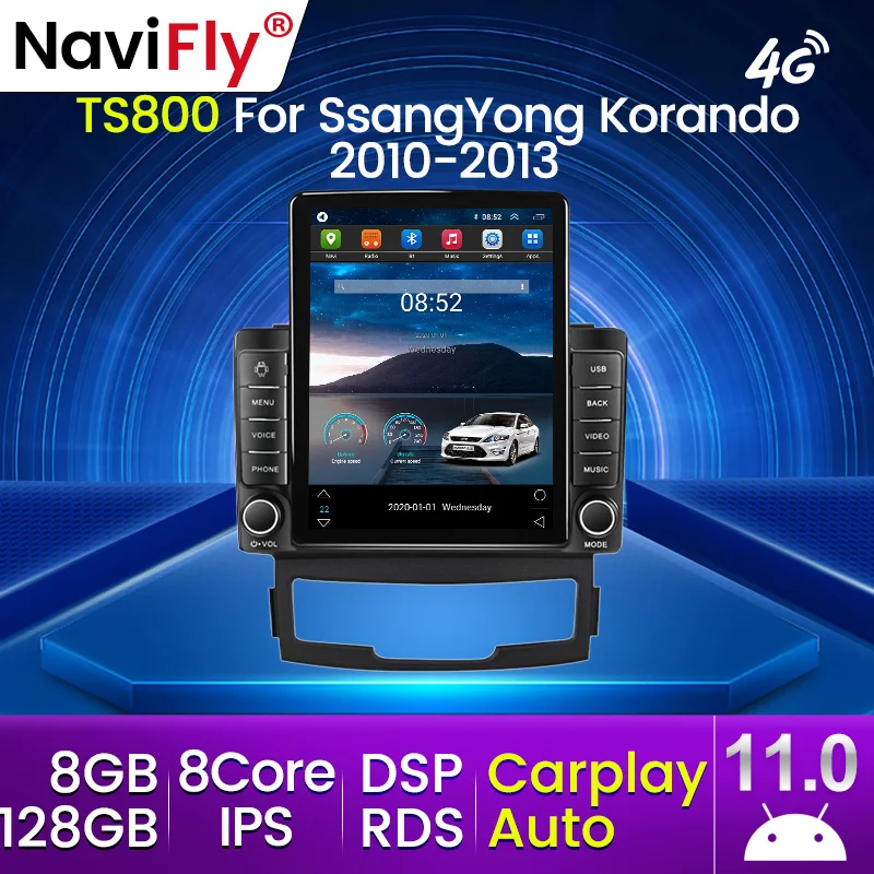 Android 11 Carplay для Tesla вертикальный автомобильный радиоприемник Видео Стерео Для