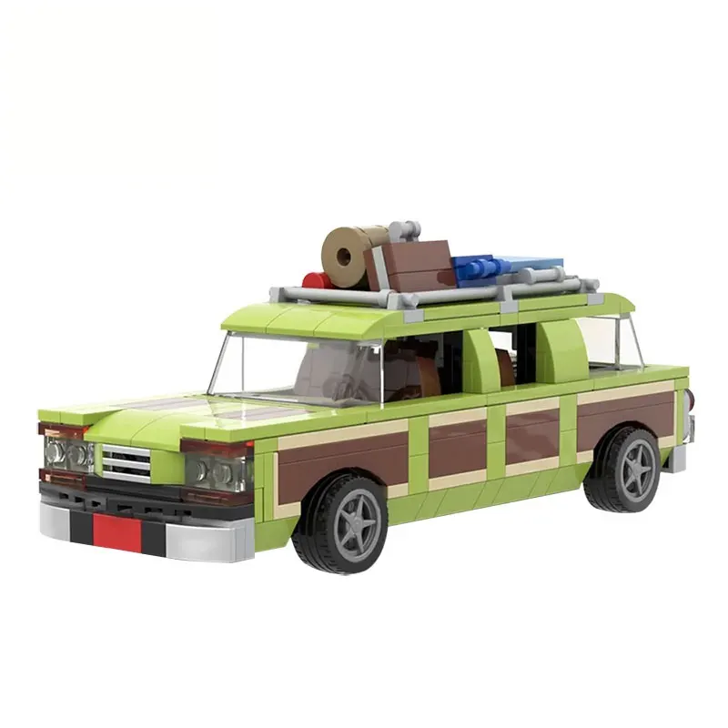 

Buildmoc Wagon Queen 1983, Семейный мини-грузовик, строительные блоки MOC, классические игрушечные автомобили, универсальные автомобили, блоки для детей