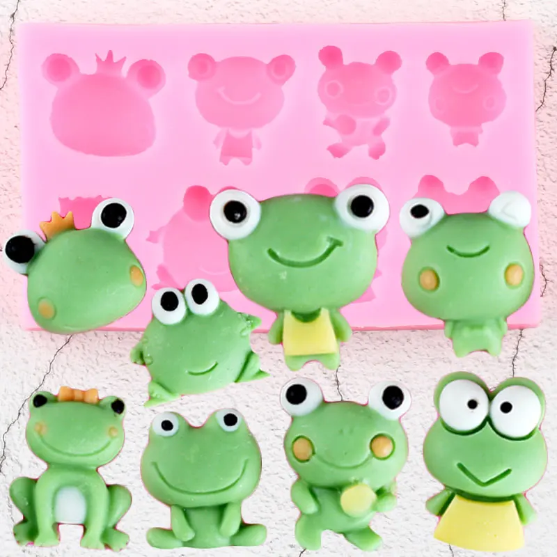 Лягушки силиконовая форма для кекса фигурки жениха и невесты Fondant (сахарная)