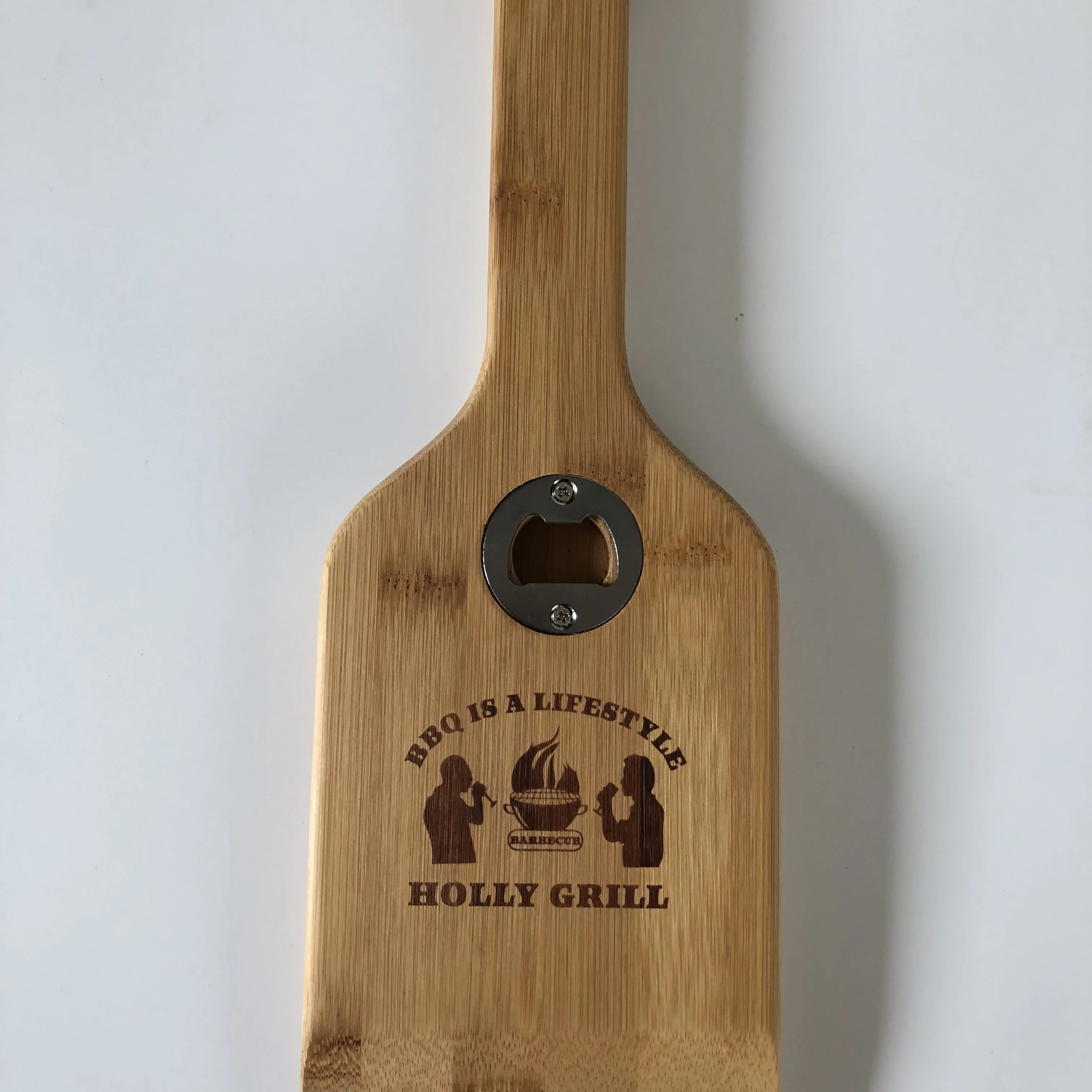 Фабричный деревянный скребок для чистки гриля Деревянный аксессуар с