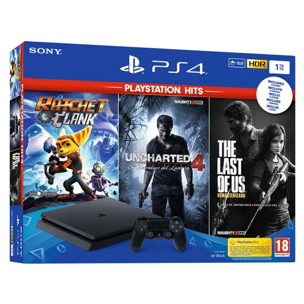 Игровая приставка playstation 4 Slim + Ratchet & Clank Uncharted The Last of Us sony Black| |