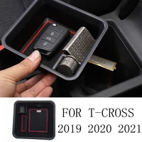 for v w volkswagen t cross 2018 2019 2020 accessories car central armrest storage box auto container glove organizer case