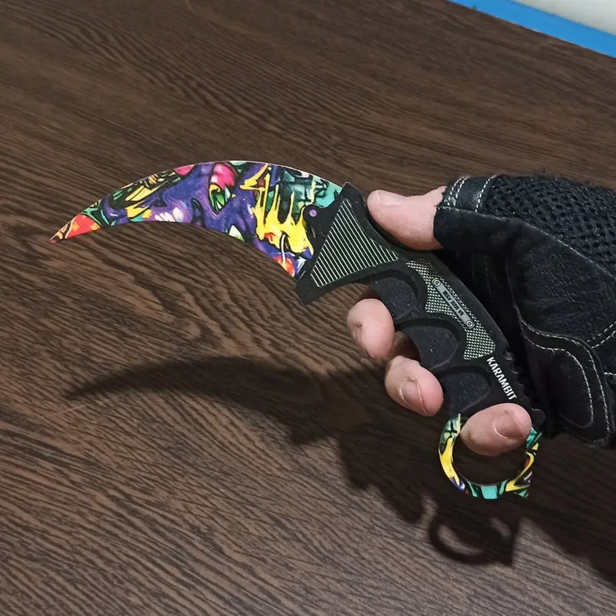 Ножик керамбит оружие подарочное ножик CS:GO 4 из дерева сувенирный в ассортименте