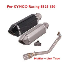 motorcycle exhaust full system connector link pipe muffler baffle silencer db killer exhaust for kymco racing s125 150