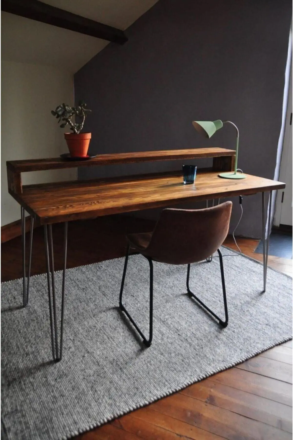 

Wooden Metal Leg Study Desk Working Table