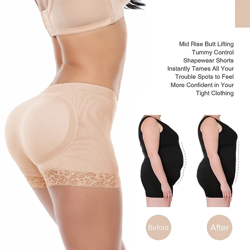 

Butt Lifter Buttock Control Panties Body Shaper Fake Butt Padded Hip Enhancer Slimming Underwear Female Shapewear Hourglass Body