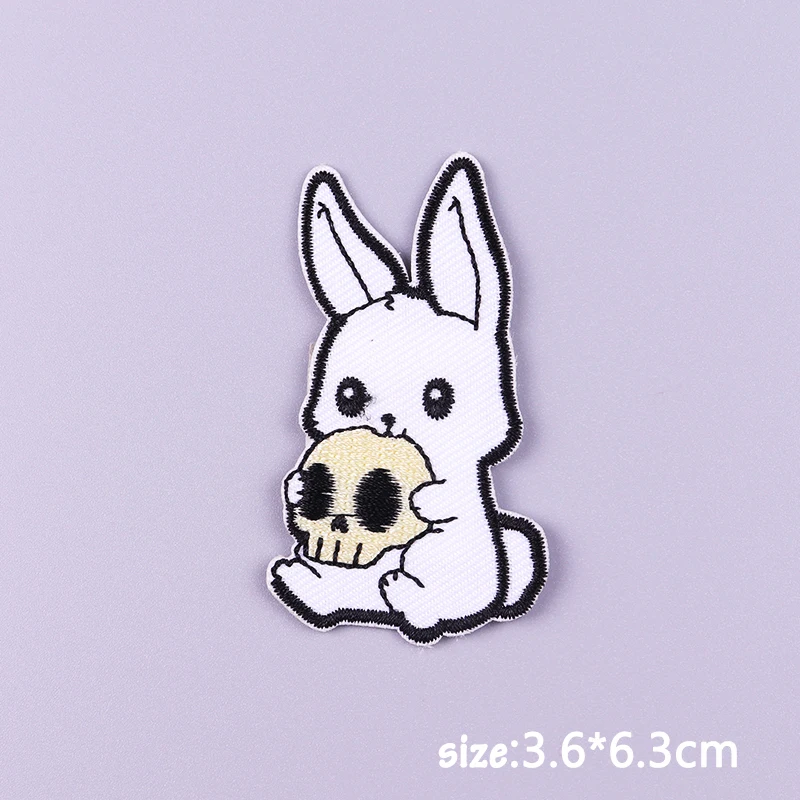 Забавные термоклейкие нашивки сделай сам с изображением кота животного черепа в