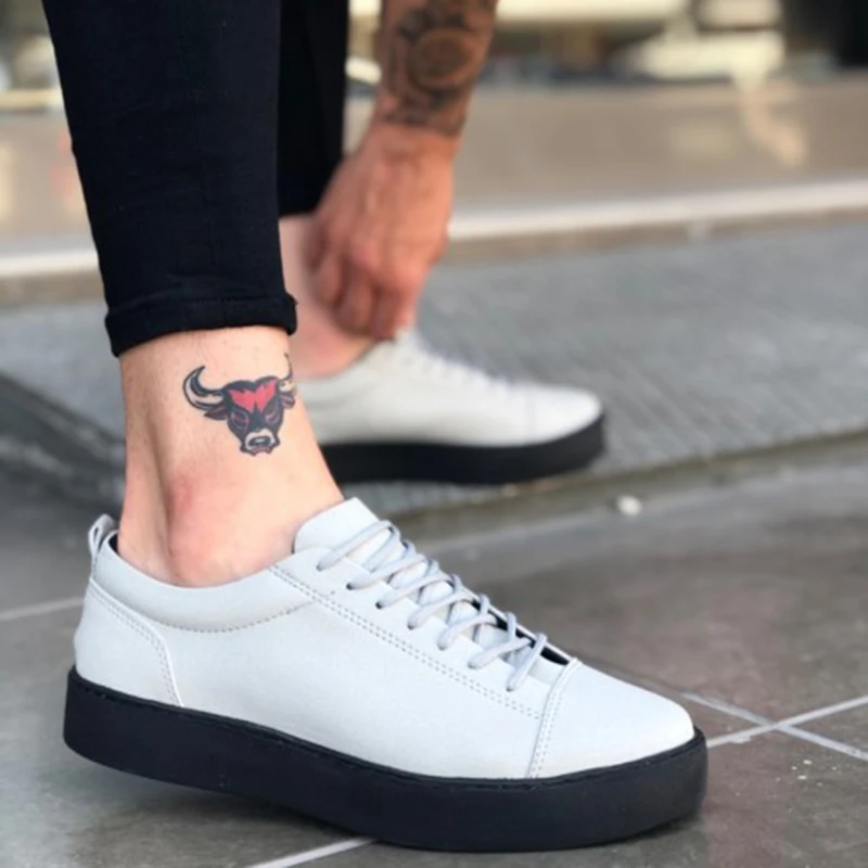 

Lace-up Nubuck Gray Black Base Sports Classic Men 'S Shoes