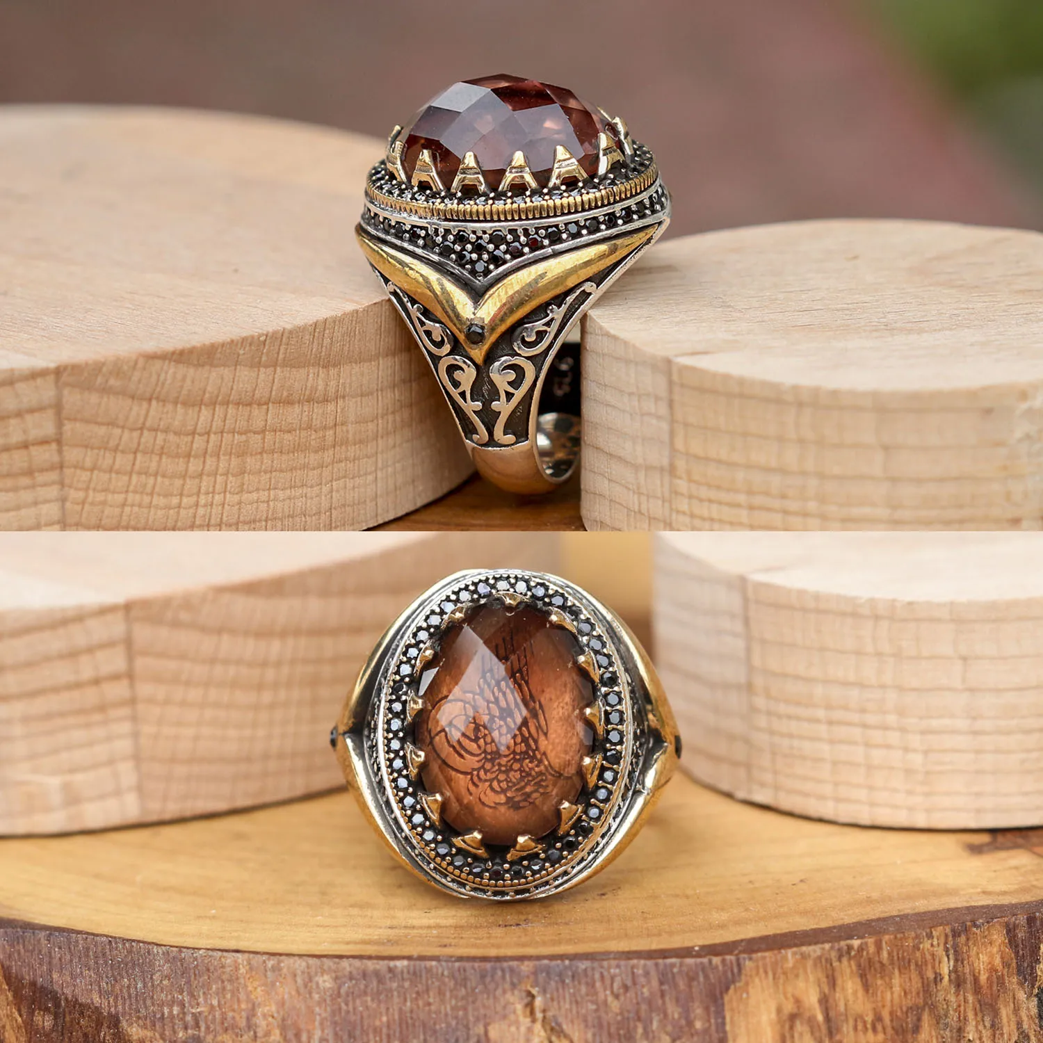 

Серия ALA | Оттоманка Tugra дизайн Султан Камень Серебряное кольцо модное турецкое Премиум качество ручная работа Jawelery