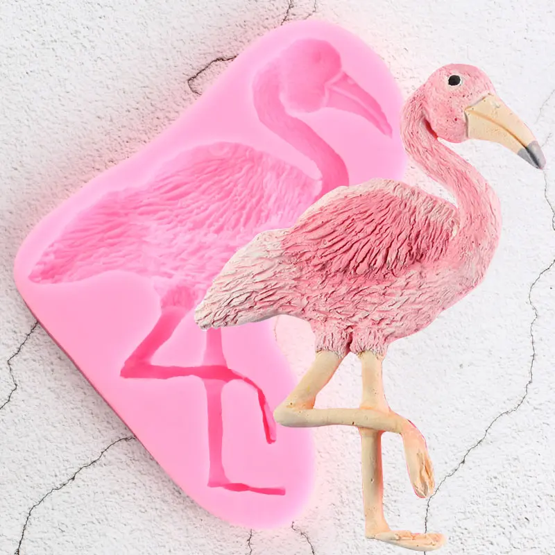 

Силиконовая форма для мыла в форме фламинго, кайма для мастики, для детского дня рождения