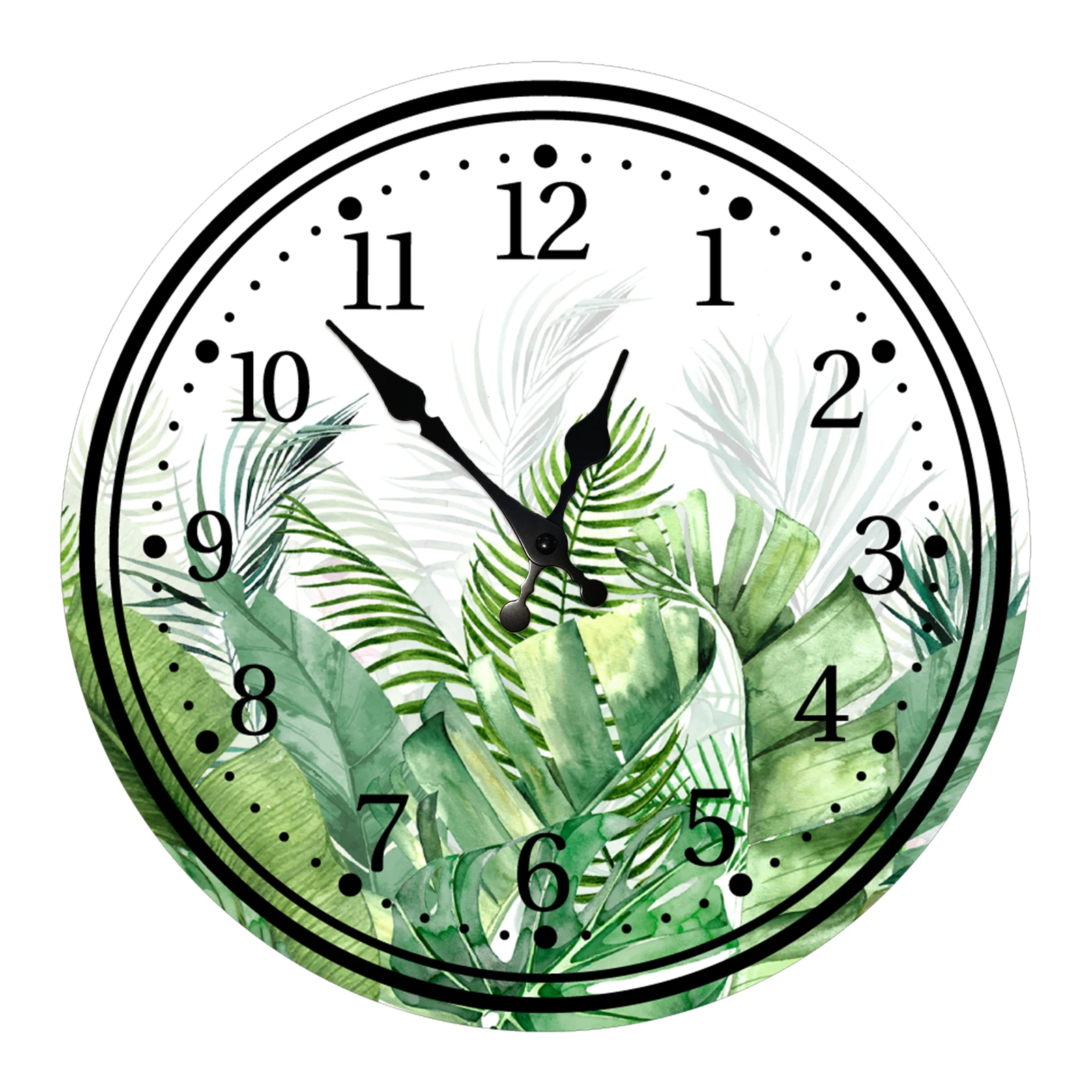 

Modern Wooden Wall Clock Nordic Tropical Style Home Decor Wall Hanging Clocks Creative Quartz Wood Decorative Wall Clocks Silent