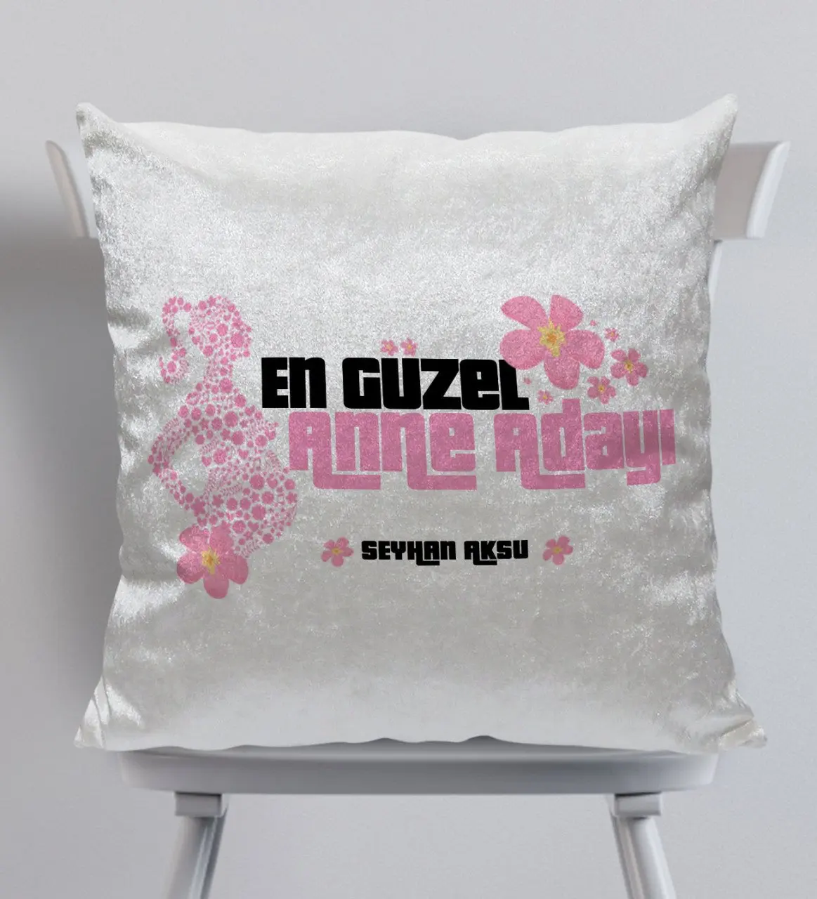

Personalized Custom Best Nice Expectant Mother Decorative Silk Velvet Pillow-3