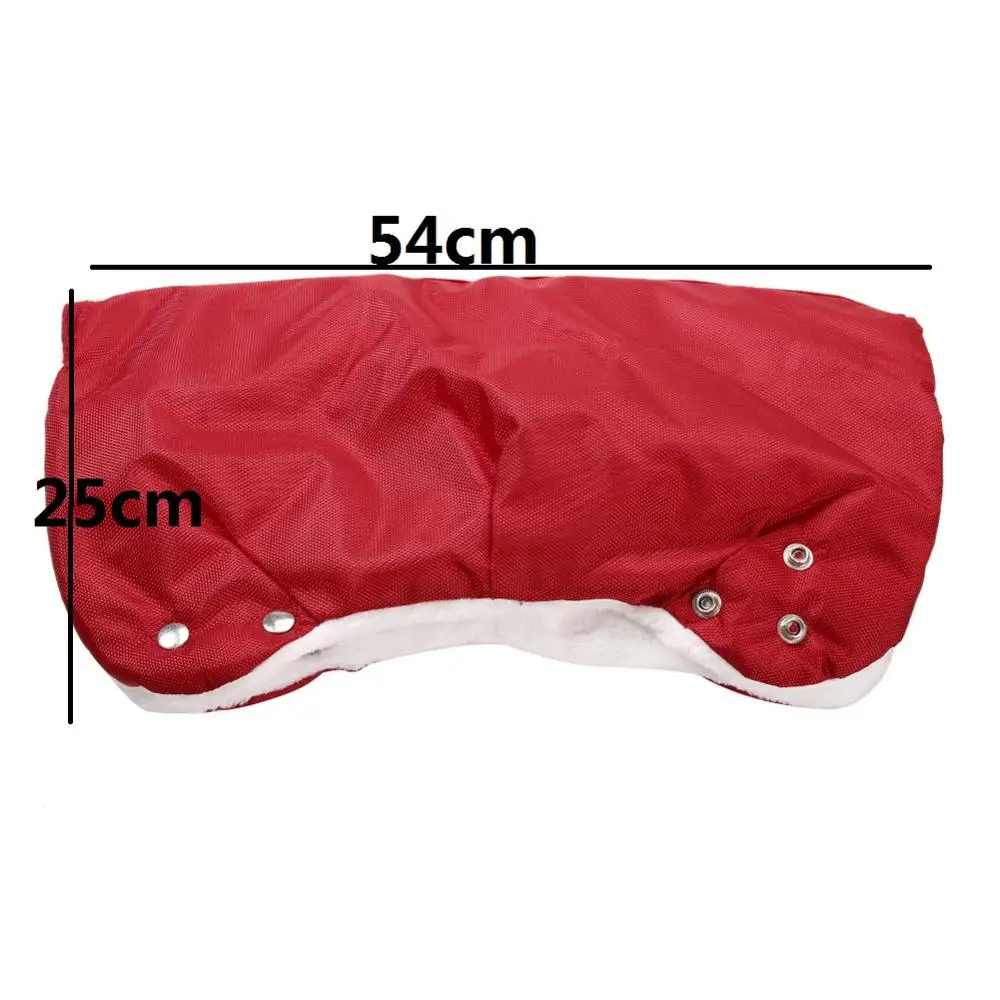 RED Super thick Детские зимние теплые варежки на коляску, коляска, муфта для рук, водонепроницаемый аксессуар для коляски, рукавица, детская коляска, клатч, тележка, толстые флисовые перчатки - Цвет: RED Super thick