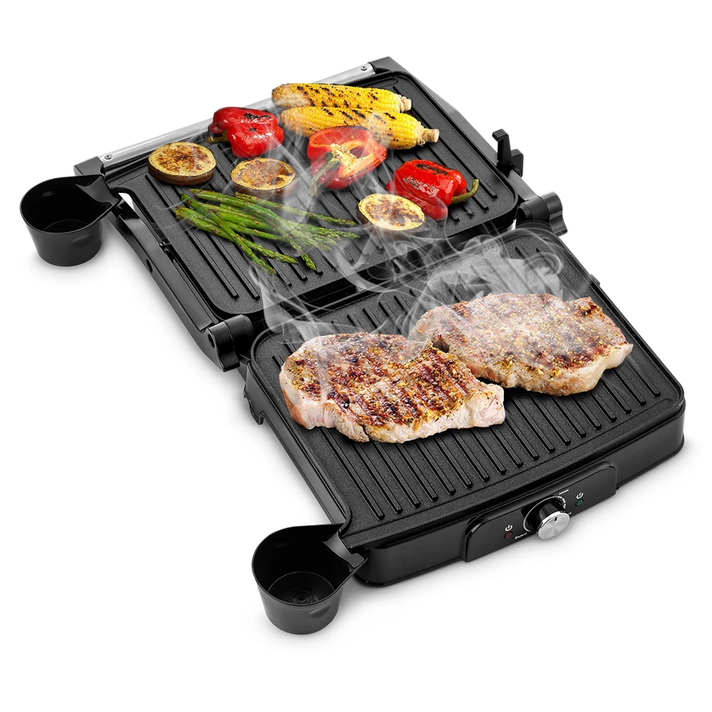 Электрогриль контактный Kitfort КТ-1655 серебристый